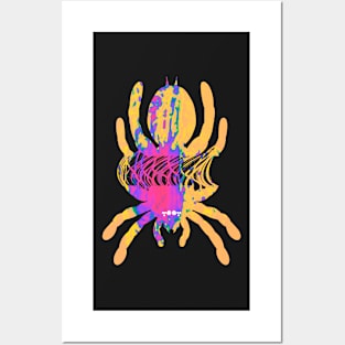 Tarantula Silhouette V40 (Tie Dye) Posters and Art